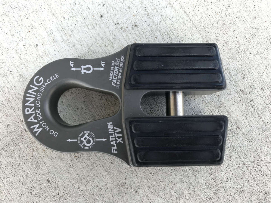 "FACTOR 55" FLATLINK XTV (ATV and UTV) WINCH SHACKLE MOUNT, GRAY