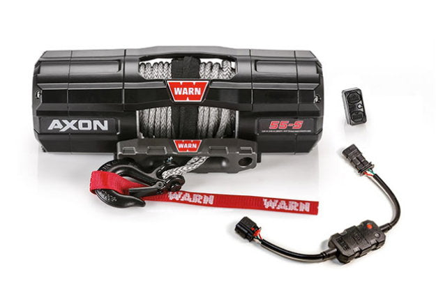 WARN AXON 55-S Winch, 2494 kg pulling capacity, with 15m synthetic rope