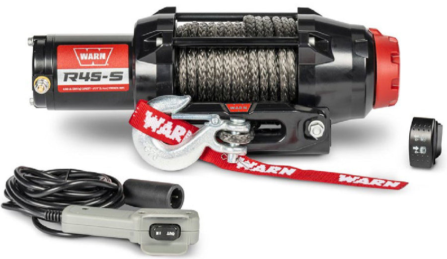 WARN Winch R45-S 2041kg Pulling Force, with 15m x 6.3mm Synthetic Rope