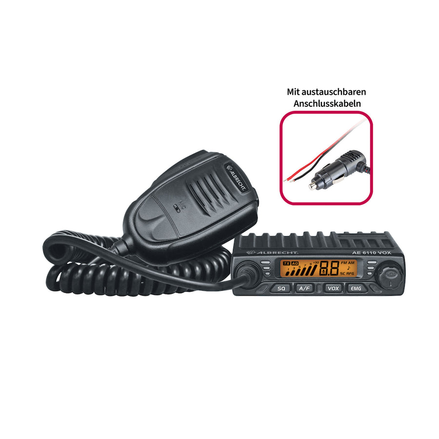 Albrecht AE 6110 VOX mit 2 Stromkabeln