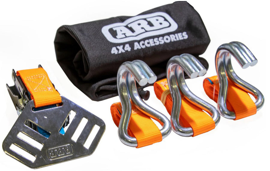 ARB Ratchet Tie-Down Strap for Securing Spare Wheel to Roof Rack