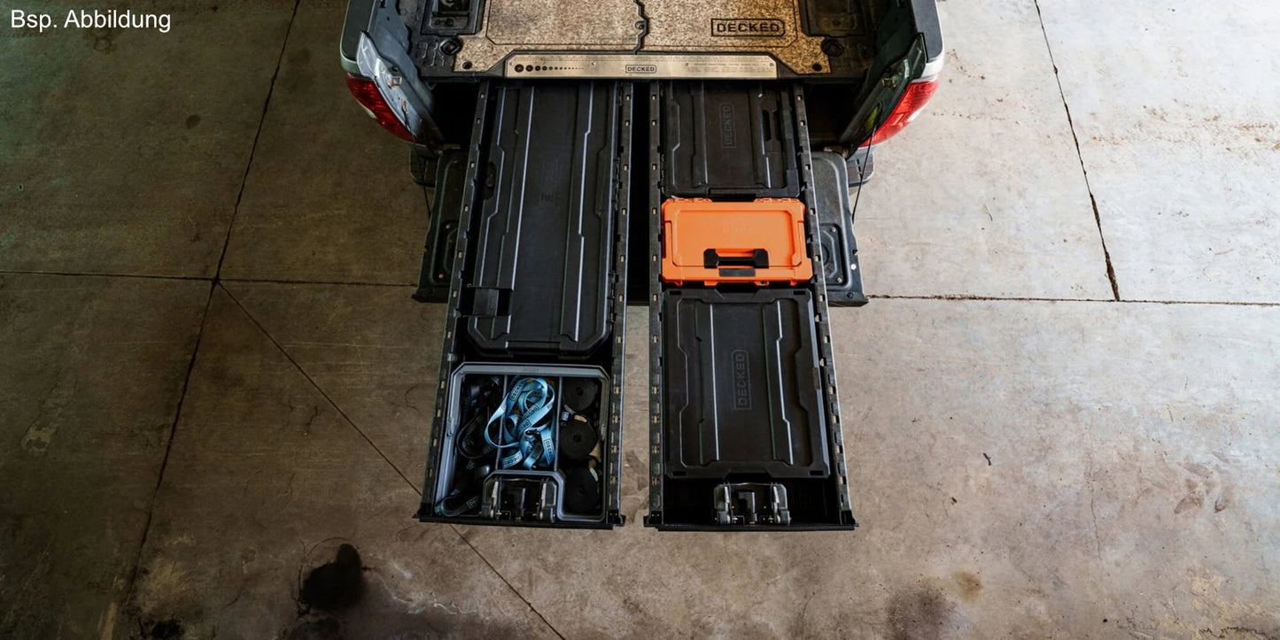 DECKED D-co Case - Sixer 16, Blaze Orange mit schwarzen Verschlüssen