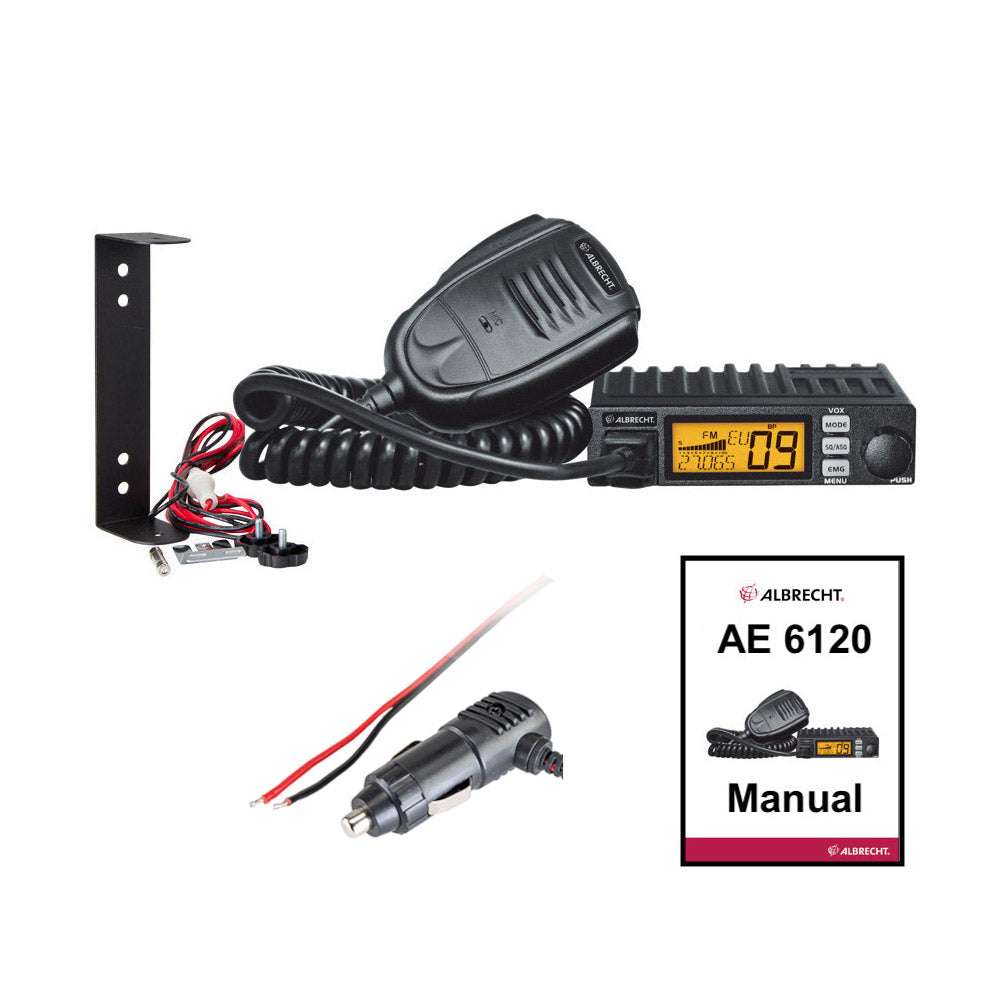 Albrecht AE 6120 VOX, Mini-CB radio, with 2 power cables