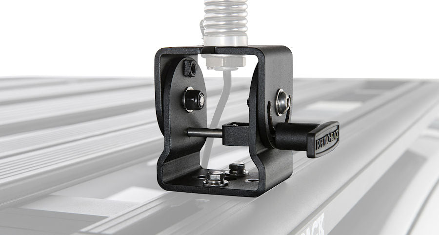 Rhino Rack antenna mount, 180° foldable for antennas or small LED spotlights