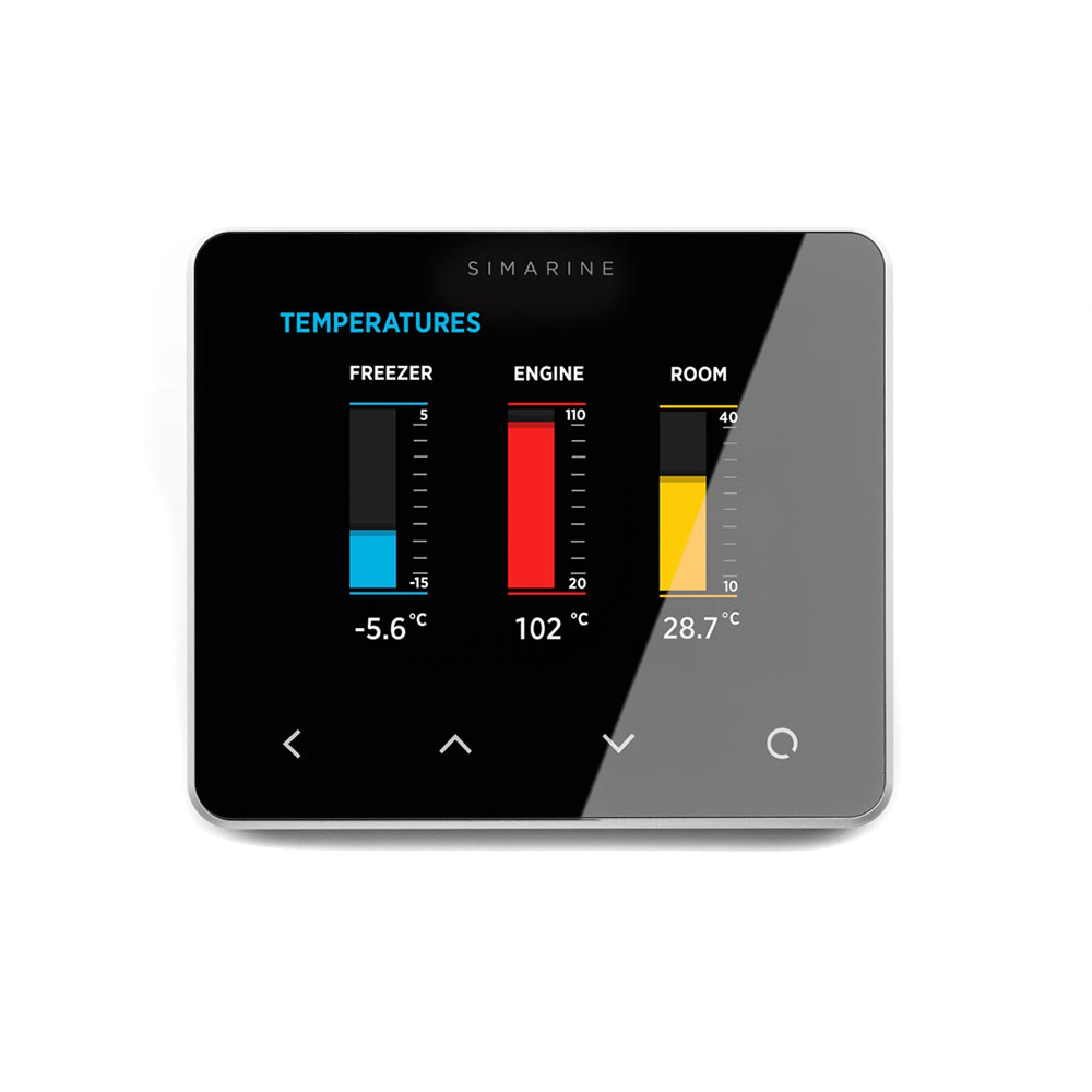 Simarine PICO Blue Set ohne Rahmen - Batteriemonitor, Tankelektrode und Shunt - silber
