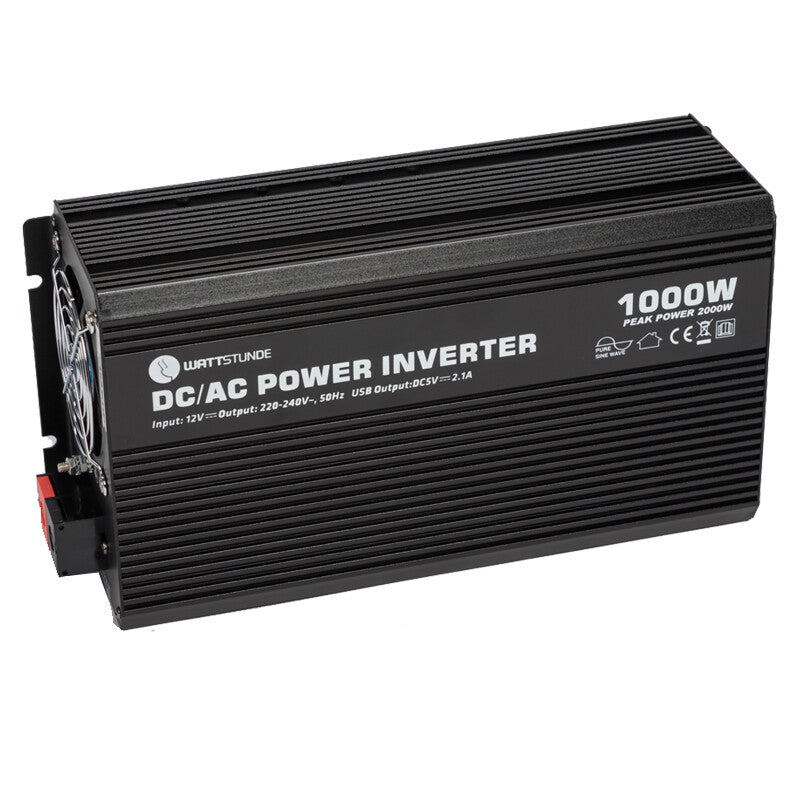 WATTSTUNDE® 1000 W / 2000 W 12 V Sinus Spannungswandler WS12/1000SI