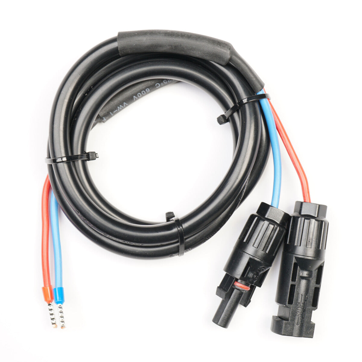 WATTSTUNDE® Anschlusskabel (2 x) 2,5 mm² Typ-MC4/Aderendhülse 1 m schwarz