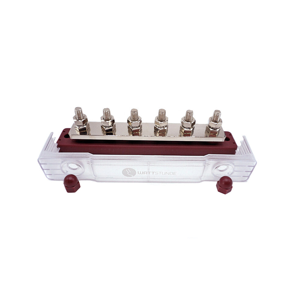 WATTSTUNDE® Busbar 6xM8 450 A / 70 V rot