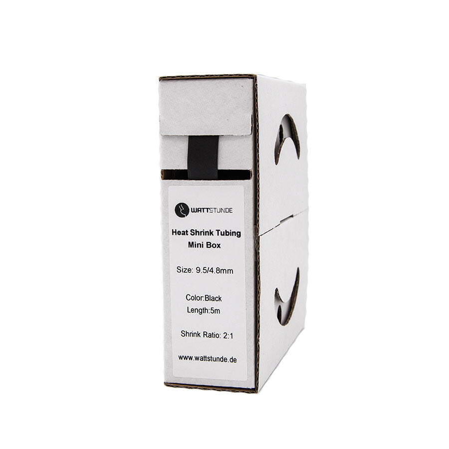 WATTSTUNDE® Heat Shrink Tubing 2:1 Box 9.5/4.8 Black