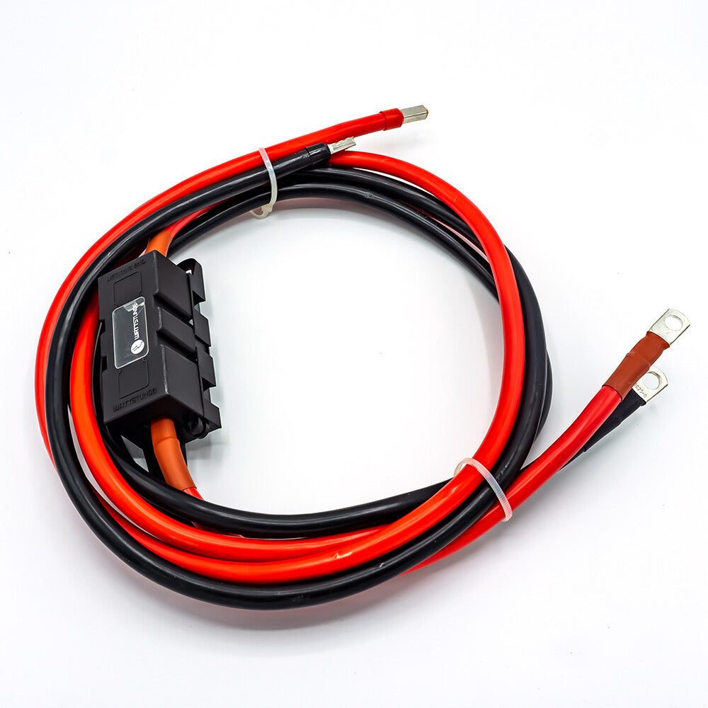WATTSTUNDE® Sicherungskabel (mit Sicherungshalter) 2x25 mm² M8/Aderendhülse 1 m rot/schwarz