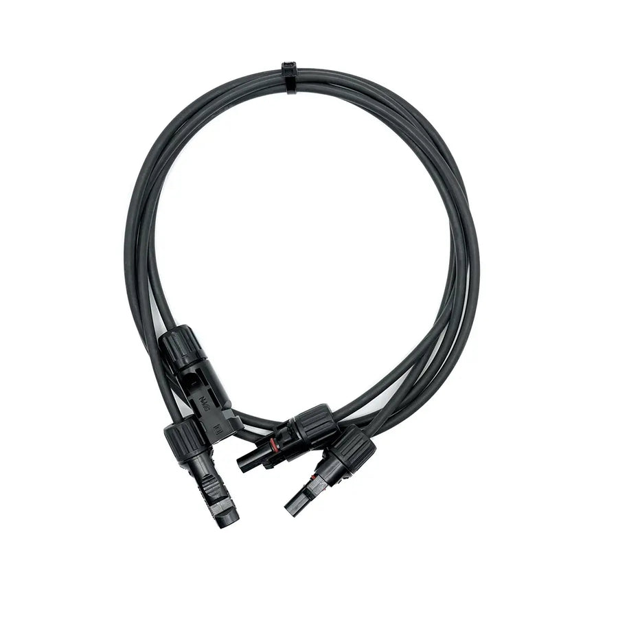 WATTSTUNDE® Solarverlängerungskabel 2x6 mm² Typ-MC4/Typ-MC4 2 m schwarz