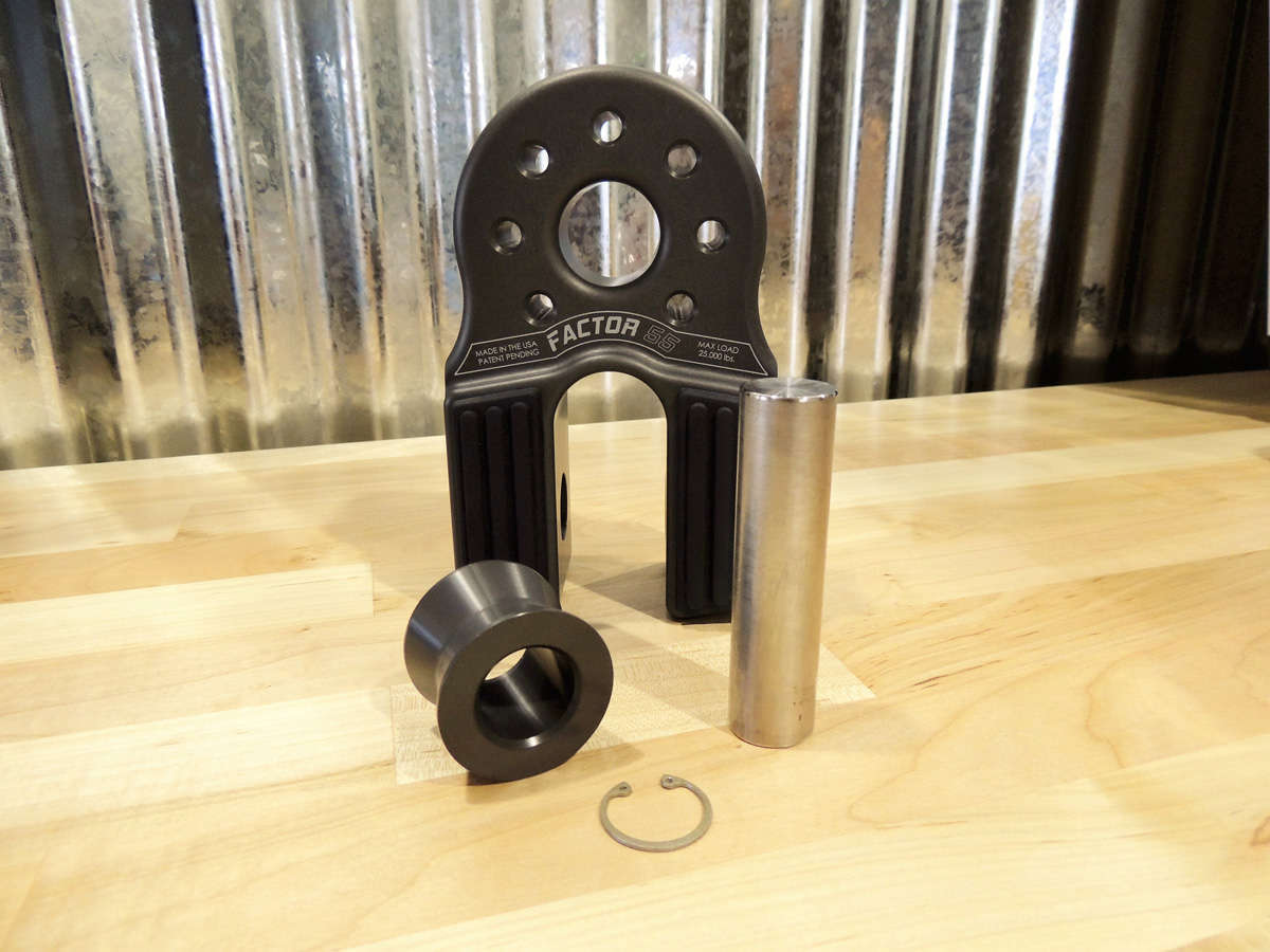 "FACTOR 55" FLATLINK XXL WINCH SHACKLE MOUNT, GRAY