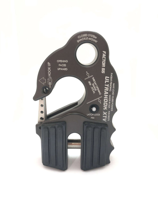 "FACTOR 55" ULTRAHOOK XTV WINCH HOOK WITH SHACKLE MOUNT, GRAY