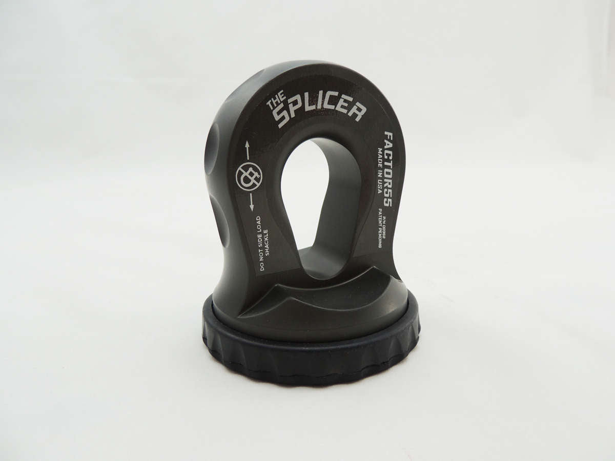 "FACTOR 55" SPLICER 3/8-1/2" SYNTHETIC ROPE SPLICE-ON SHACKLE MOUNT, GRAY