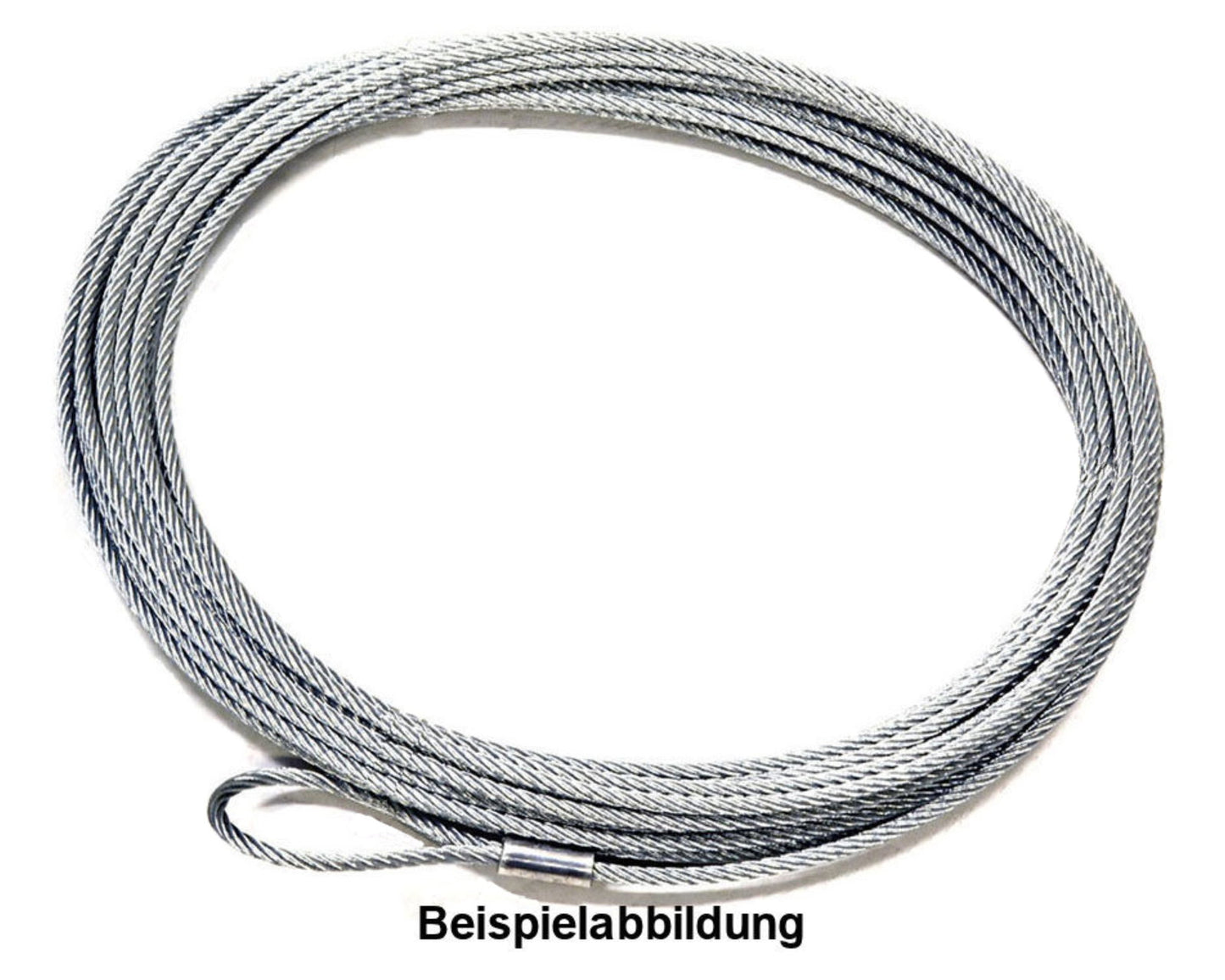 Stahlseil Serie 12 EN & Seilspulung 30mx10mm, MBK 101,14 kN, Ende spitz