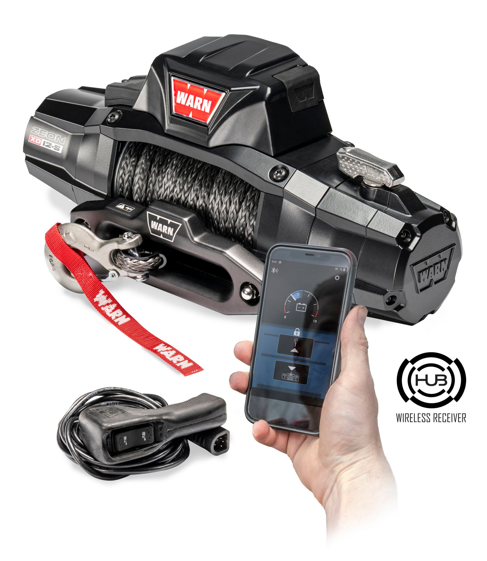 WARN Seilwinde ZEON XD 10 12V 4.535 kg Zugkraft inkl. Kunststoffseil