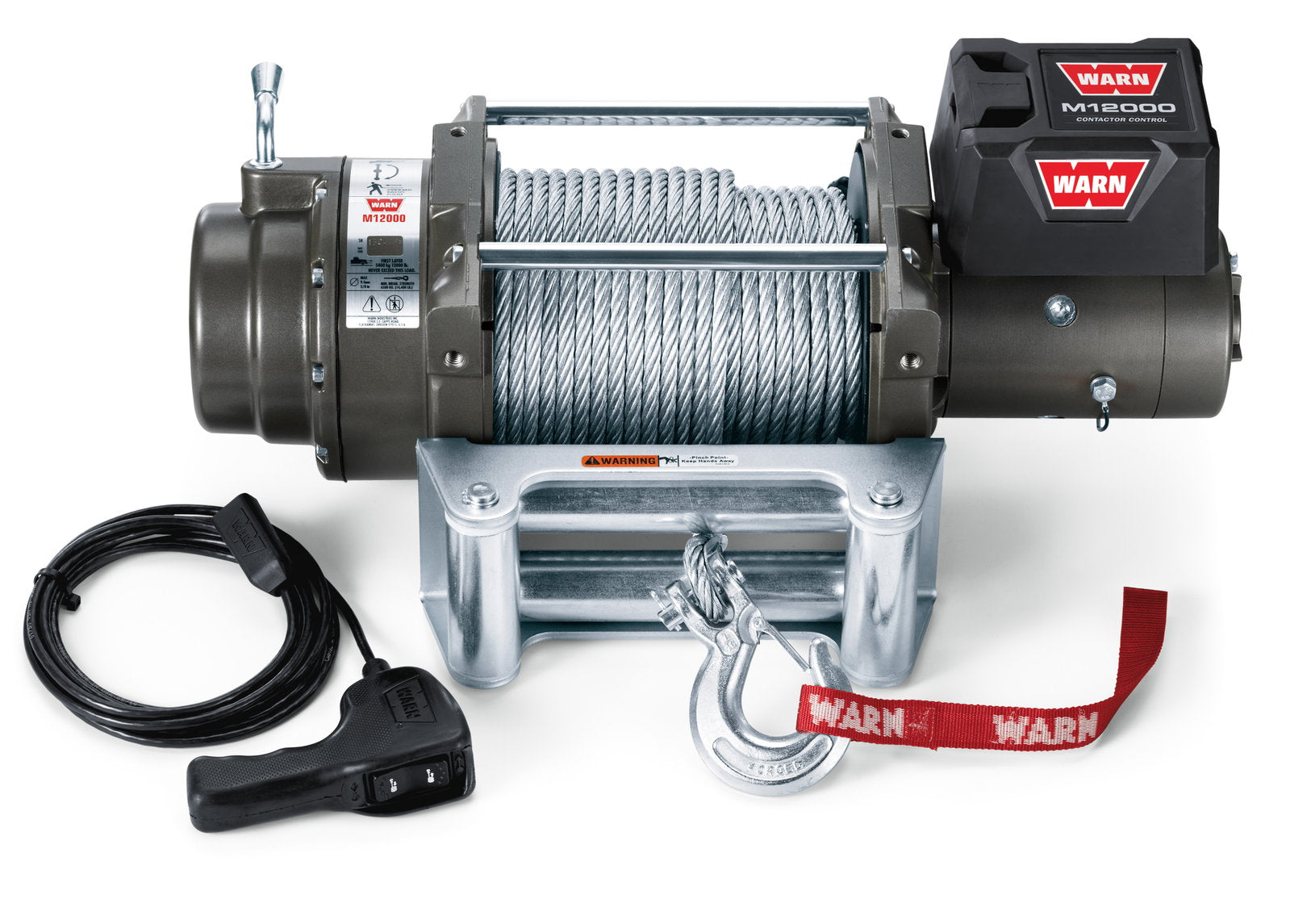 WARN Seilwinde M12000 12-V 5.440 kg Zugkraft