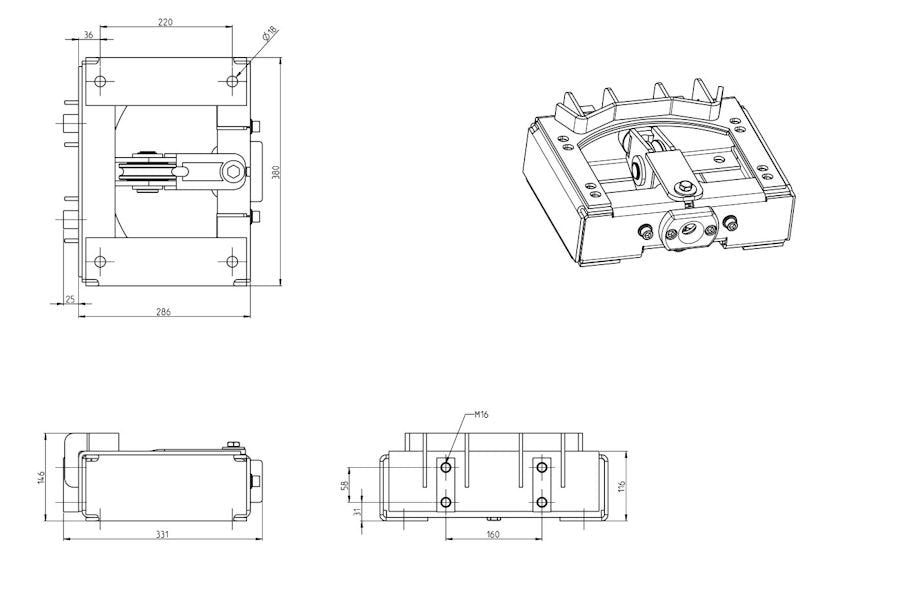Seilspulführung für Serie Gen 1 & 2 - 5400Kg Zugkraft, inkl. Seildruckplatte