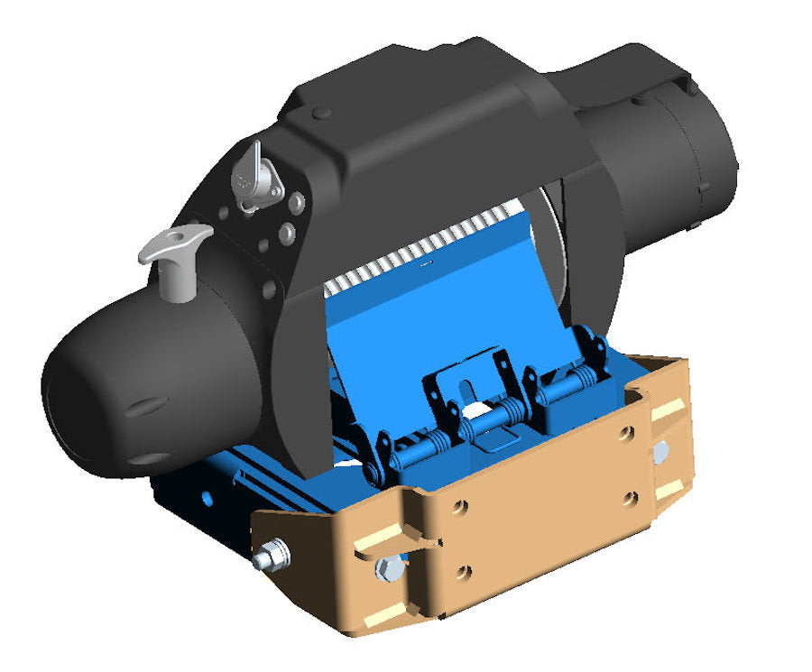 Rope Tamer EN14492, inkl. Seilspulung, Seilwinde 12V und Stahlseil, 4000Kg