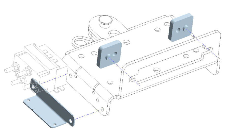 Adapterkit für VRX & AXON Seilwinden für Multi-Mount Träger "klein" 1-26378