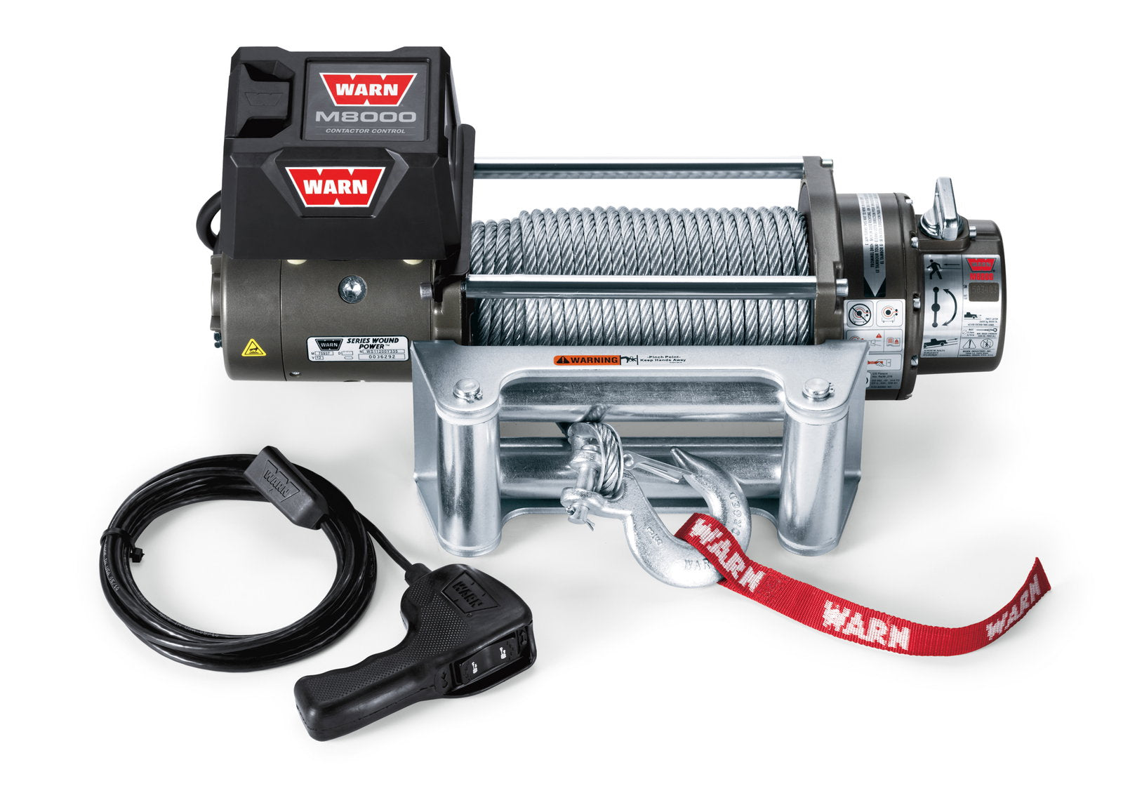 WARN Seilwinde M8000 12V 3.630 kg Zugkraft