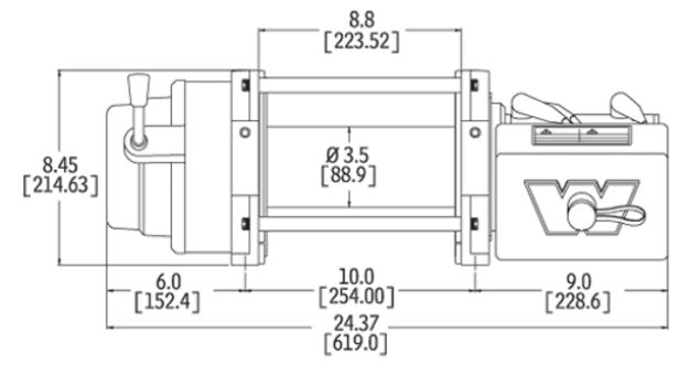 WARN Seilwinde M12000 24V 5.400 kg Zugkraft, inkl. OLI