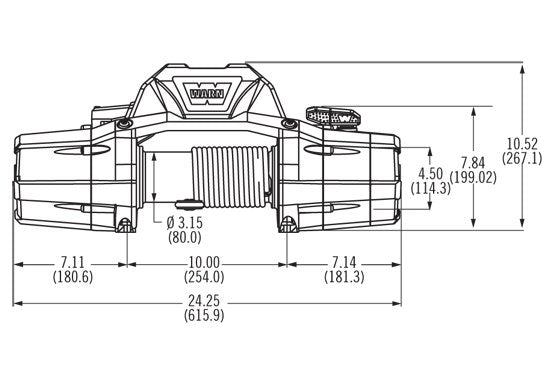 WARN Seilwinde ZEON 12 24V 5.443 kg Zugkraft, ohne Seil, inkl. OLI