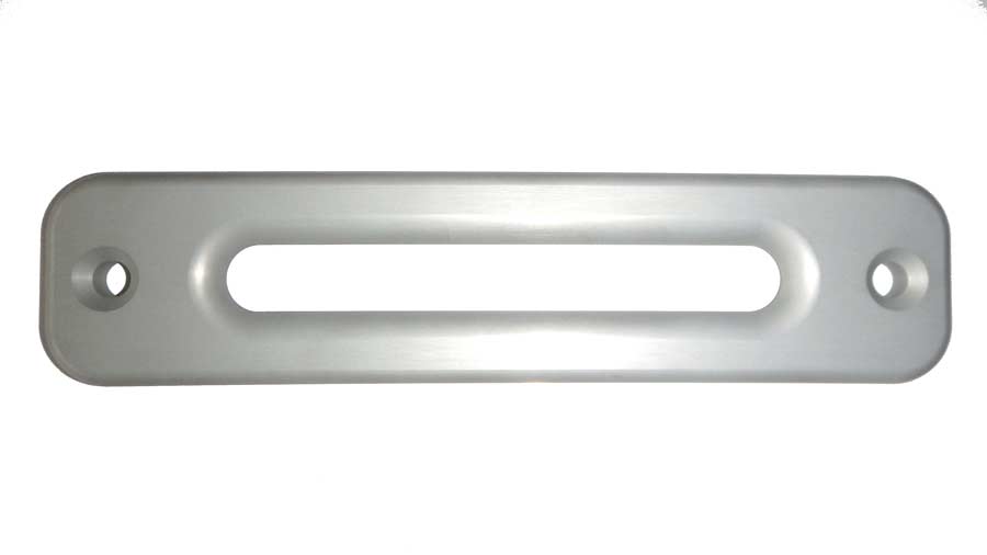 Aluminium rope fairlead LA 254mm silver anodized, for synthetic rope