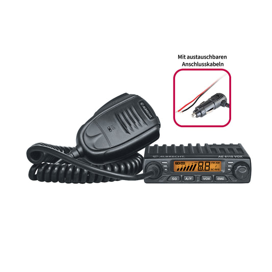 Albrecht AE 6110 VOX mit 2 Stromkabeln