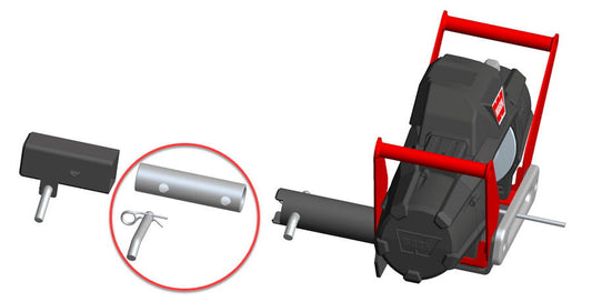 Verbindungsrohr für Hidden Multimount auf 2" Aufnahme bzw. Kugelkopfadapter