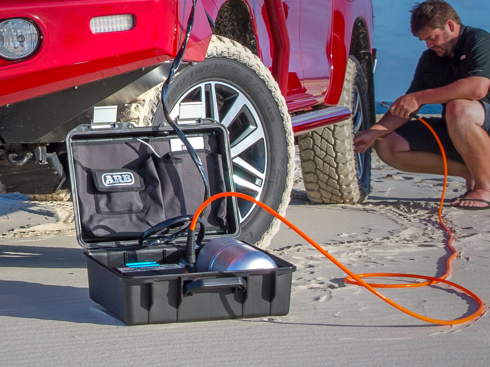 ARB-Doppelkompressor 24-Volt, CKMTP24, inkl. Zubehör, 6m Schlauch und 4 l Tank,