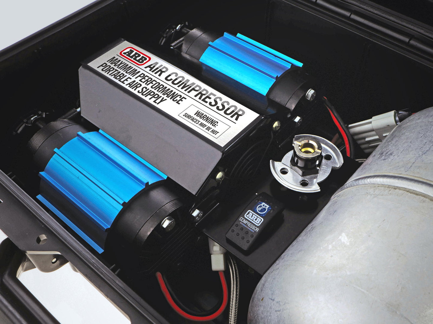 ARB-Doppelkompressor 24-Volt, CKMTP24, inkl. Zubehör, 6m Schlauch und 4 l Tank,