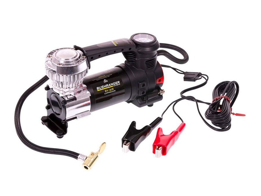 Bushranger RV AIR Compressor 12V with Battery Clamps, 28 LPM at 4 BAR