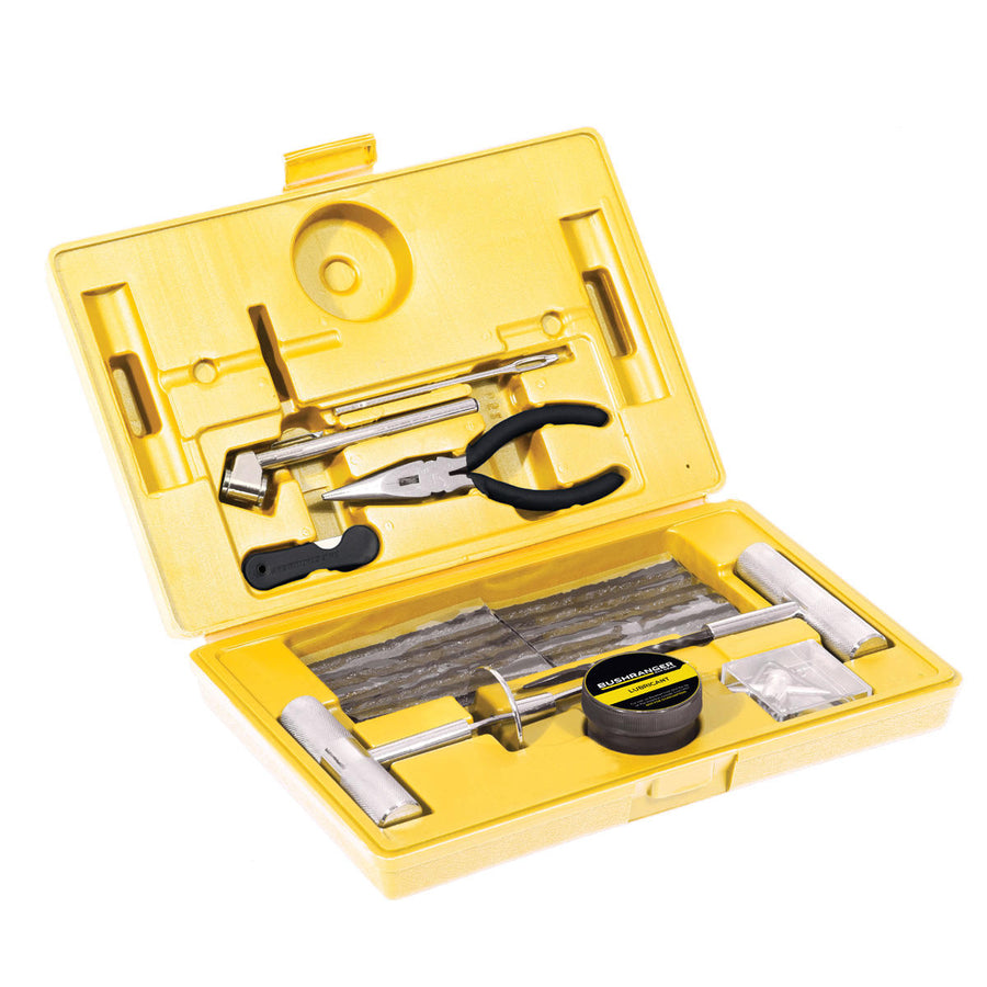 Bushranger Heavy Duty Tyre Repair Kit, plastic case with contents
