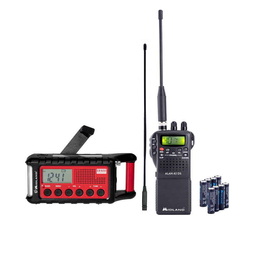 Outdoor set CB-Premium: CB radio + hand-crank radio