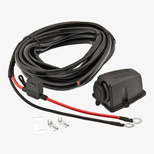 ARB-Steckdose 12/24V, mit Gehäuse für Aufbau und 6m Kabelkit, Sicherung