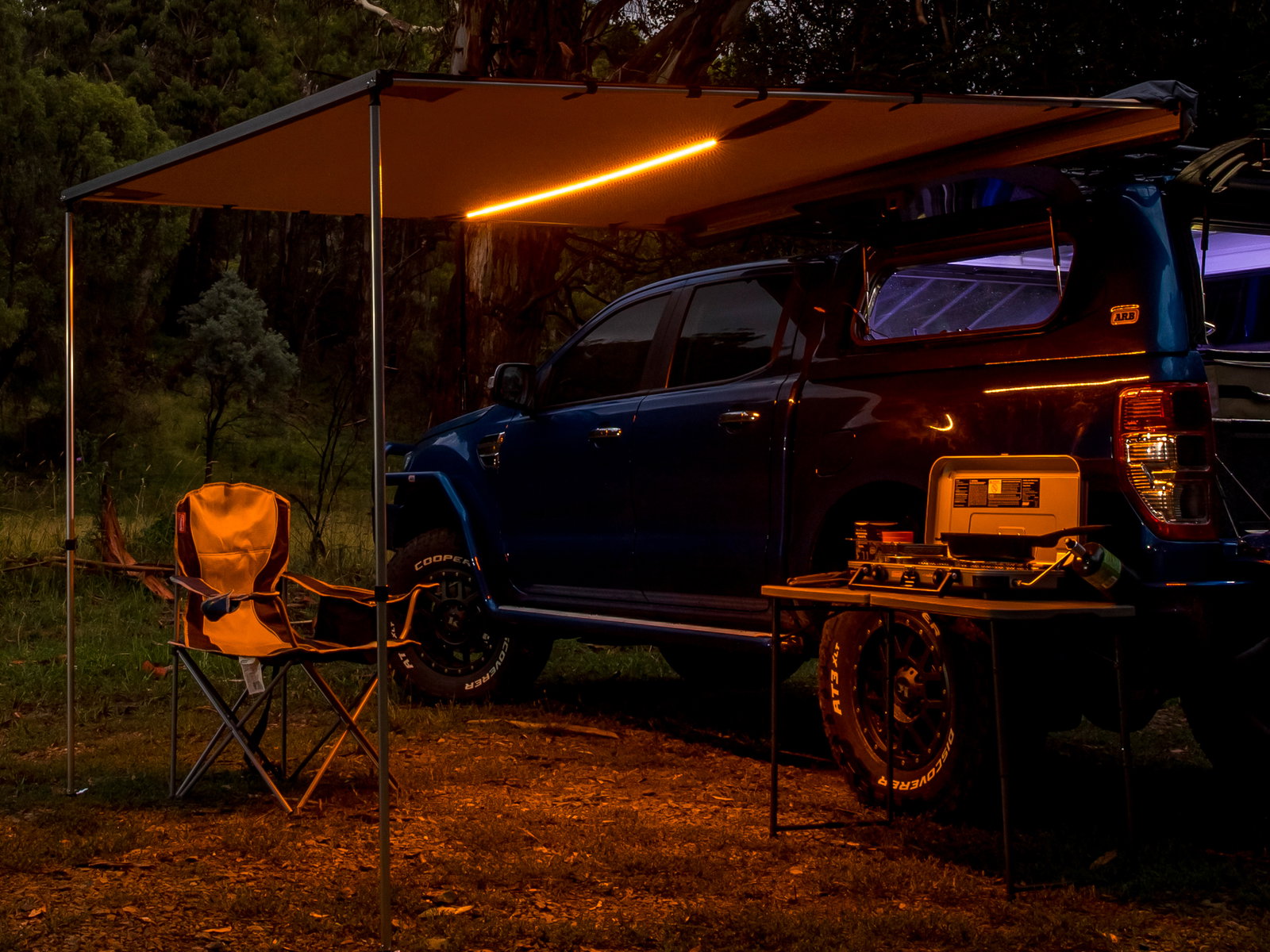 ARB Touring Markise inklusive LED Leiste 2000mm breit, 2500mm lang