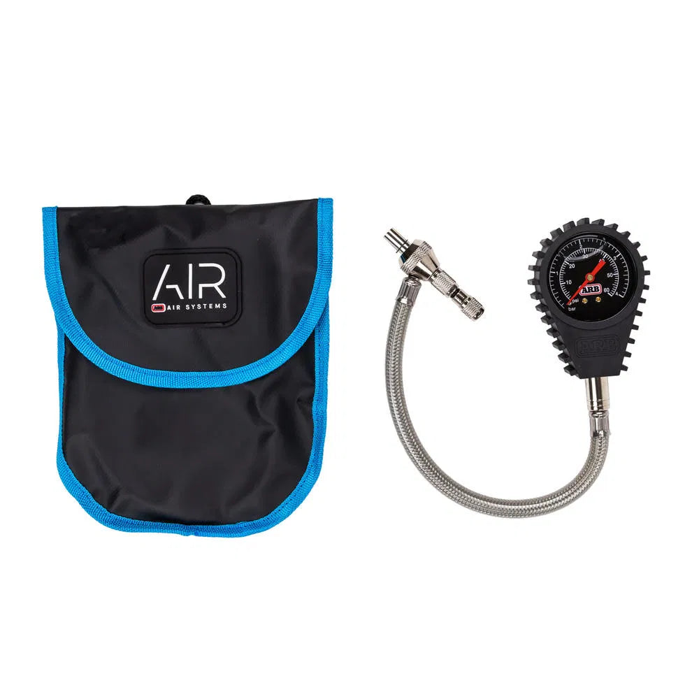 ARB Tire Pressure Gauge with Deflator Function, Bar/PSI Display, 0-4 Bar