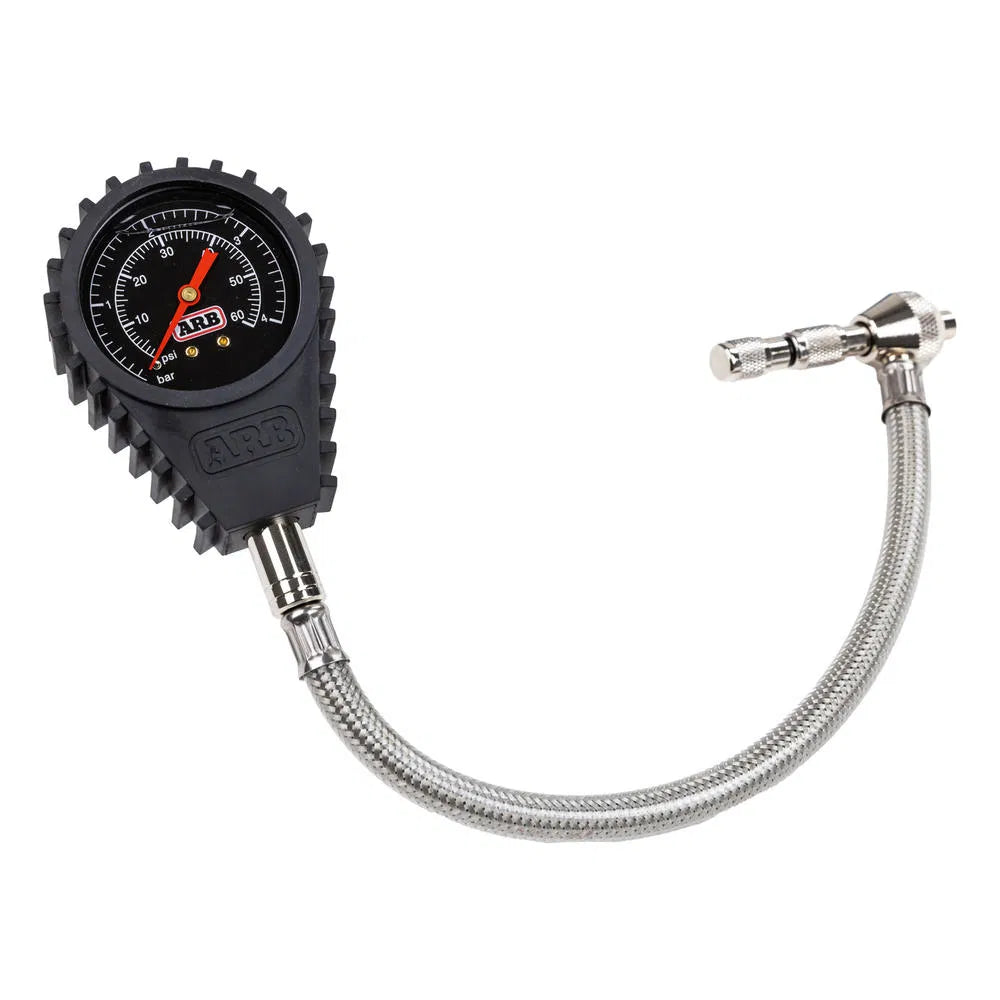 ARB Tire Pressure Gauge with Deflator Function, Bar/PSI Display, 0-4 Bar