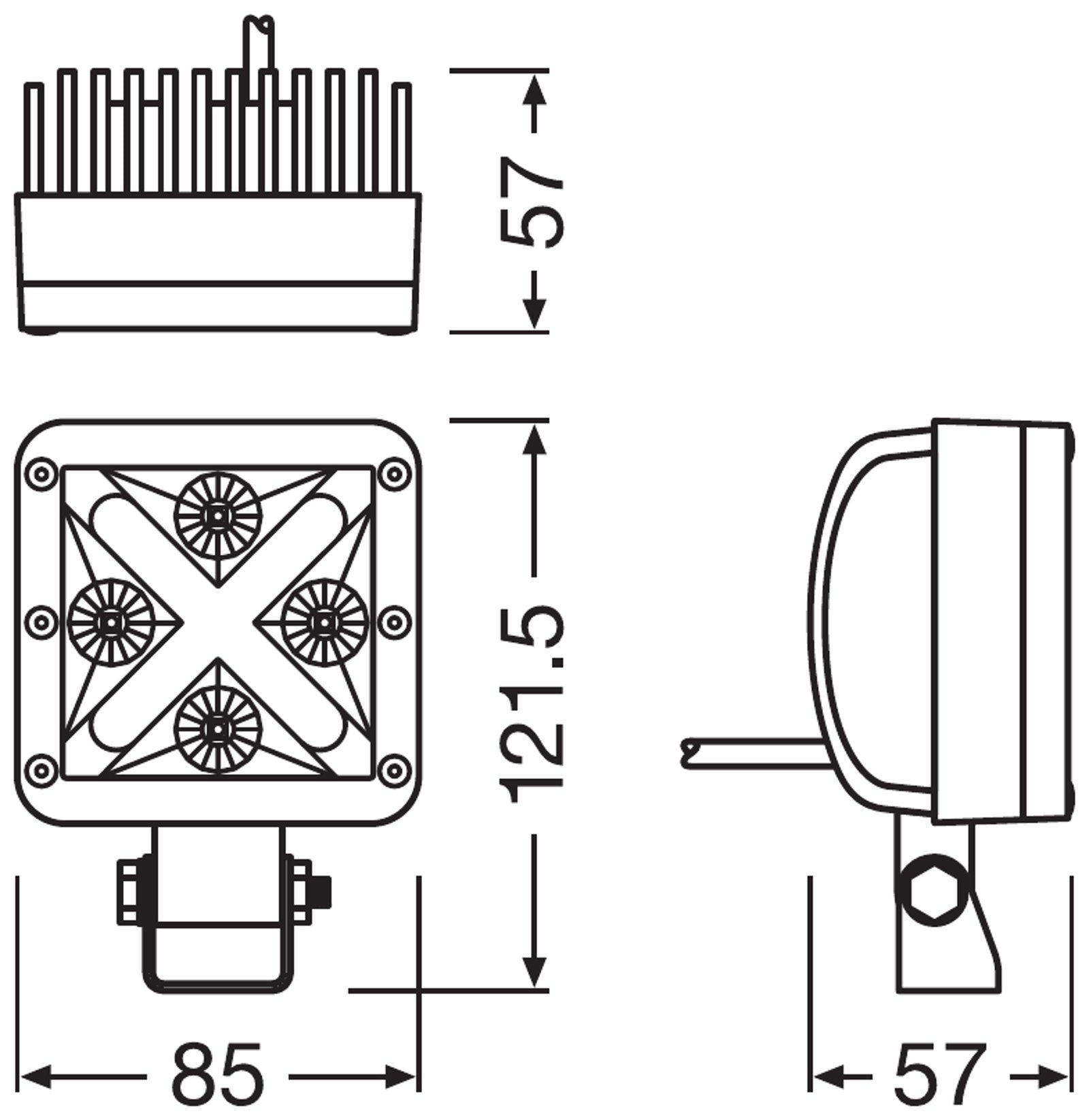 OSRAM LED Arbeitsscheinwerfer MX85-WD 12/24V, 1250 Lumen, 22W