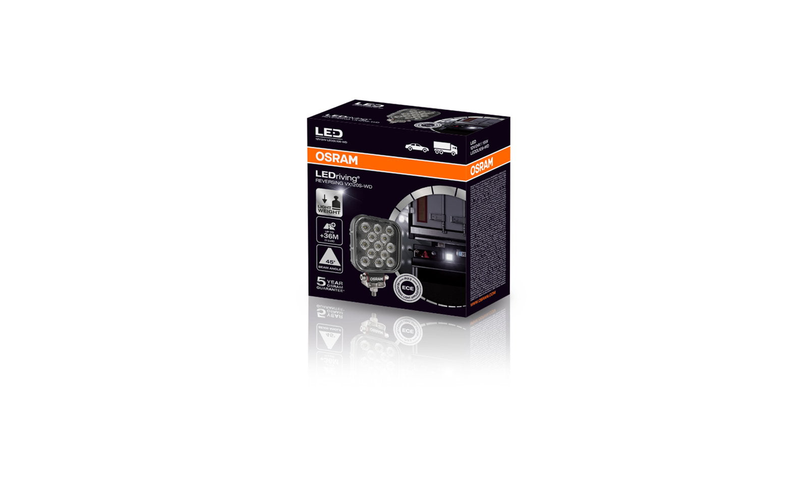 OSRAM LED Rückfahrscheinwerfer FX120S-WD 12/24V, 15W, rechteckig