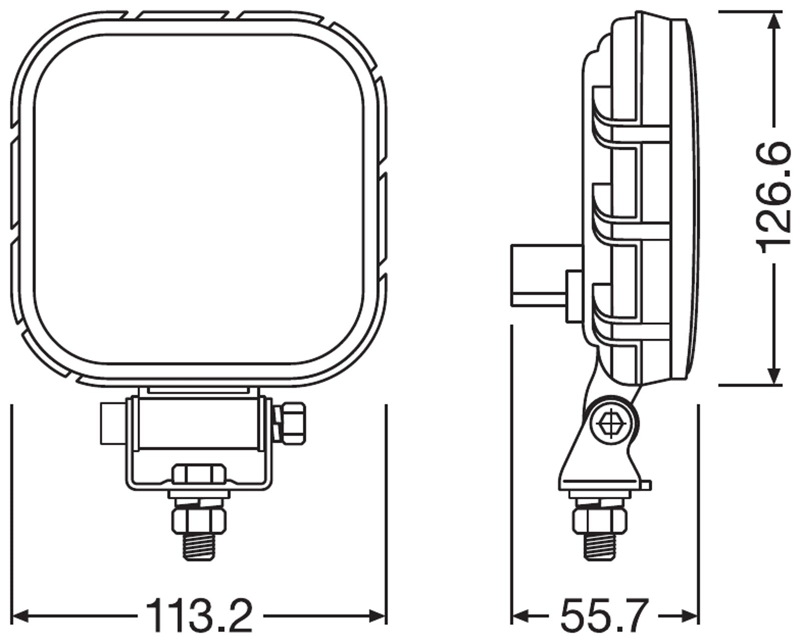 OSRAM LED Rückfahrscheinwerfer FX120S-WD 12/24V, 15W, rechteckig