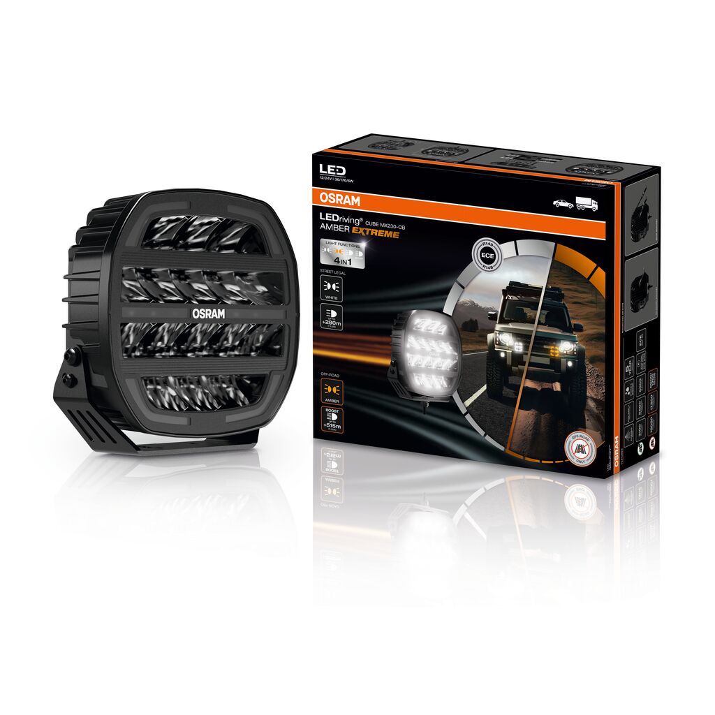 OSRAM LED Scheinwerfer MX230-CB Amber Extreme, 9" rechteckig, 12/24V