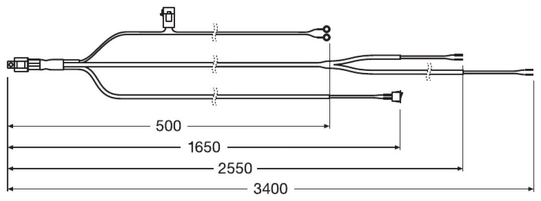 OSRAM Kabelsatz 12V mit Schalter & Relais für 2 Lichtqellen (1 Funktion)