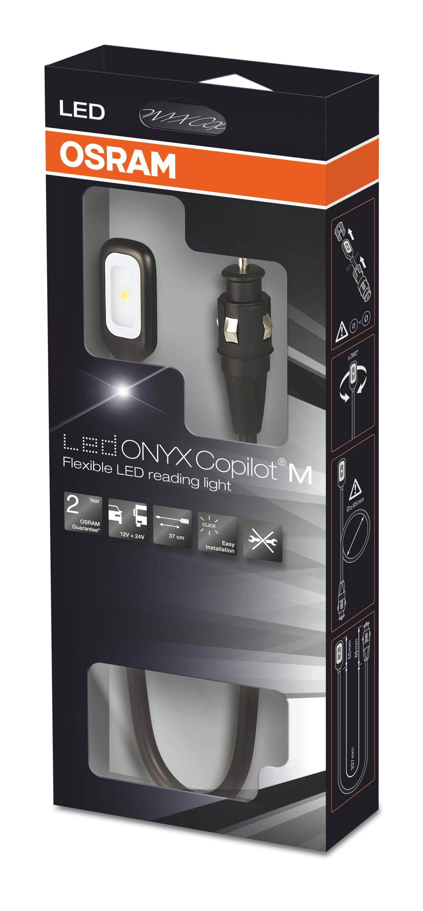 OSRAM ONYX Copilot LED-Leseleuchte für Zigarettenanzünder