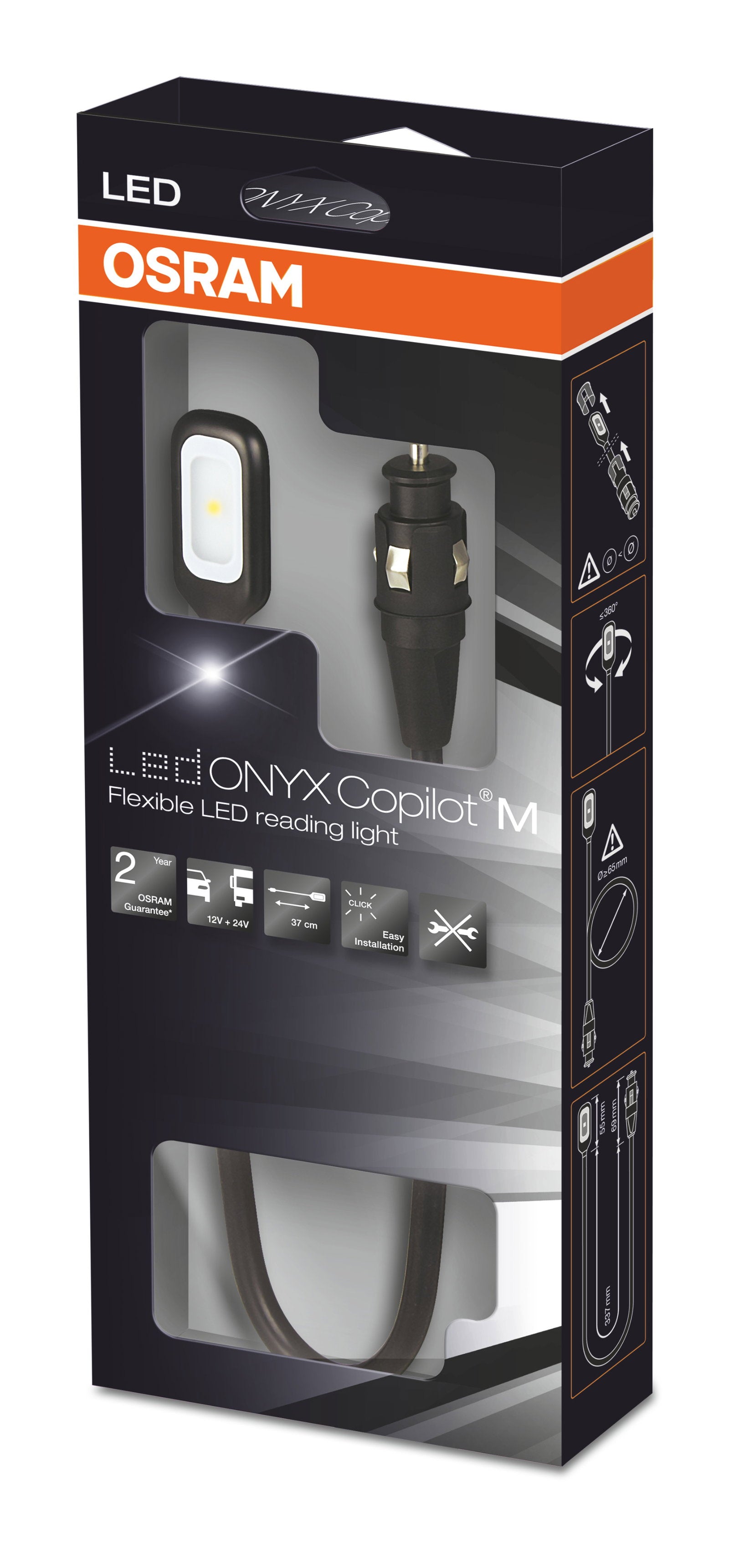 OSRAM ONYX Copilot LED-Leseleuchte für Zigarettenanzünder