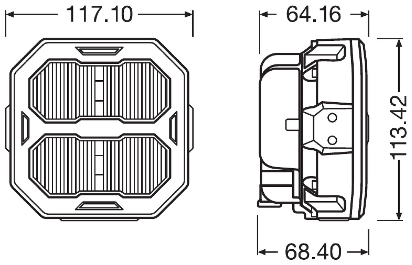OSRAM LED Scheinwerfer Cube PX4500 Ultra Wide, 12/24V