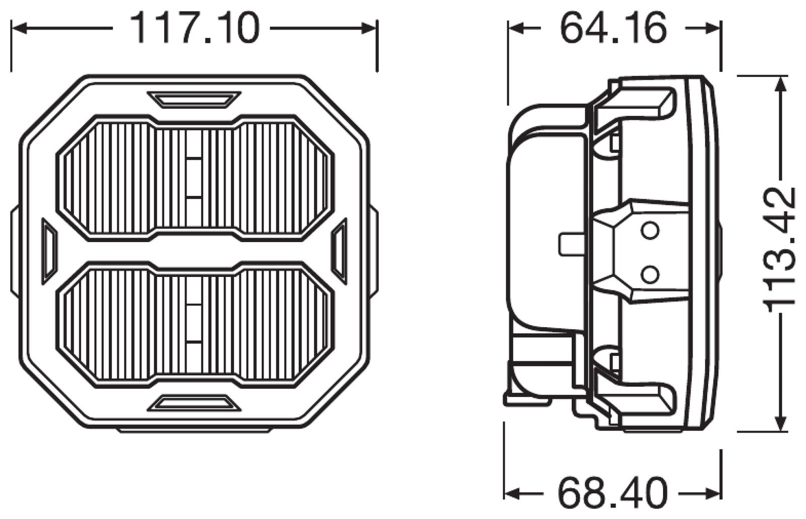 OSRAM LED Scheinwerfer Cube PX4500 Ultra Wide, 12/24V