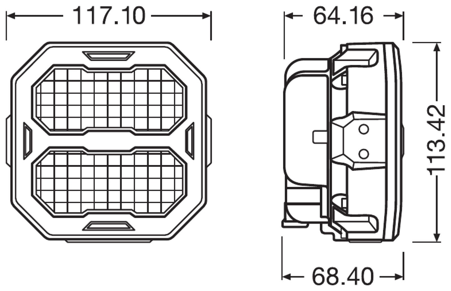OSRAM LED Scheinwerfer Cube PX4500 Wide, 12/24V