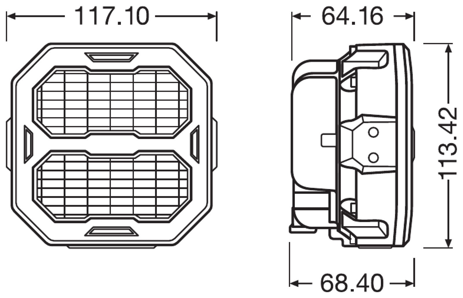 OSRAM LED Scheinwerfer Cube PX4500 Flood, 12/24V